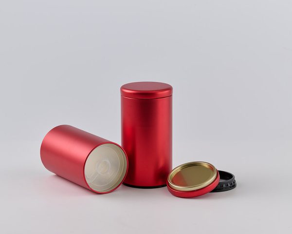 圓形馬口鐵罐-消光紅